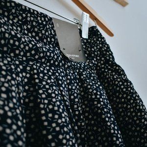 Dark Blue Patterned Skirt